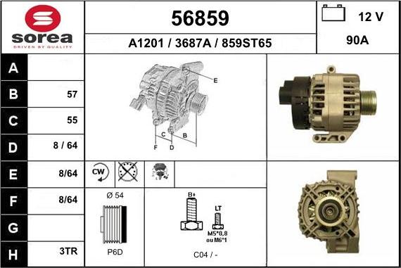 EAI 56859 - Генератор autospares.lv