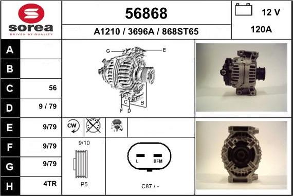 EAI 56868 - Генератор autospares.lv