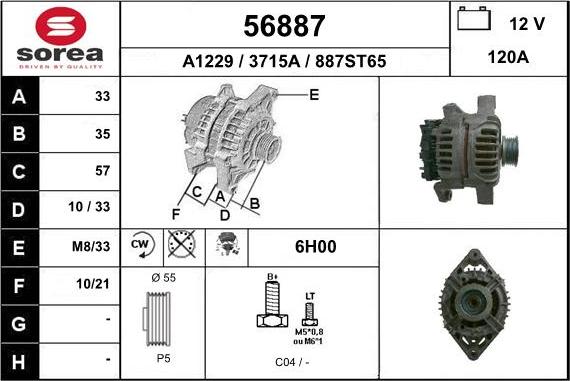 EAI 56887 - Генератор autospares.lv