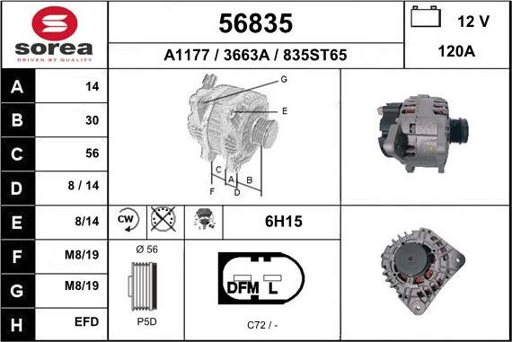 EAI 56835 - Генератор autospares.lv