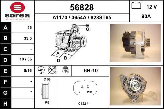 EAI 56828 - Генератор autospares.lv