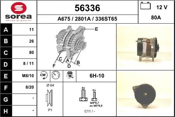 EAI 56336 - Генератор autospares.lv