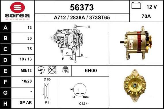 EAI 56373 - Генератор autospares.lv