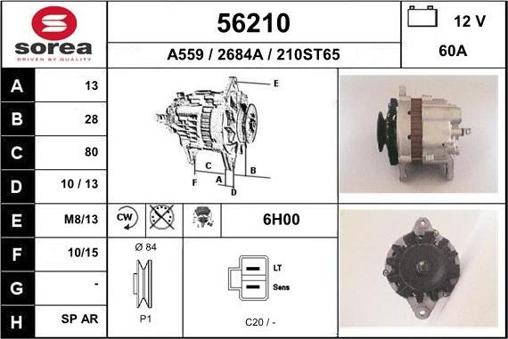 EAI 56210 - Генератор autospares.lv