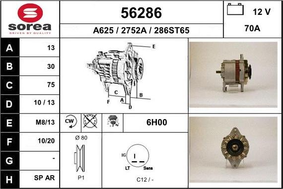 EAI 56286 - Генератор autospares.lv