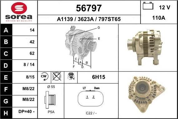 EAI 56797 - Генератор autospares.lv