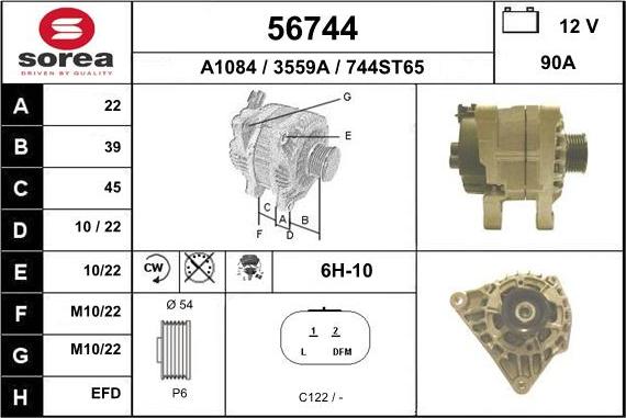 EAI 56744 - Генератор autospares.lv