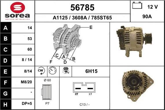 EAI 56785 - Генератор autospares.lv