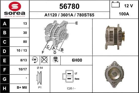 EAI 56780 - Генератор autospares.lv