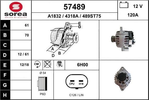 EAI 57489 - Генератор autospares.lv