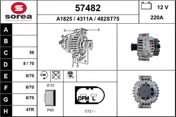 EAI 57482 - Генератор autospares.lv