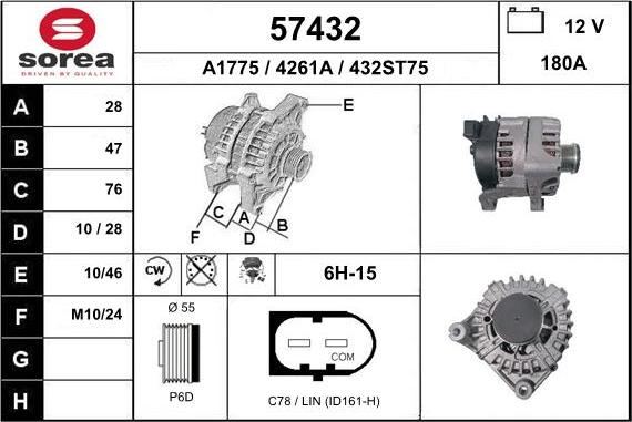 EAI 57432 - Генератор autospares.lv