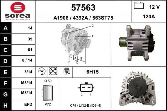 EAI 57563 - Генератор autospares.lv