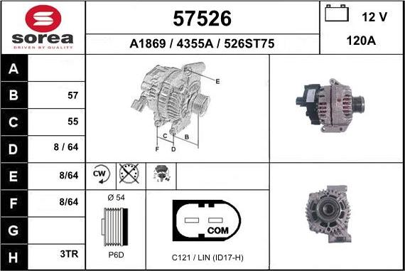 EAI 57526 - Генератор autospares.lv