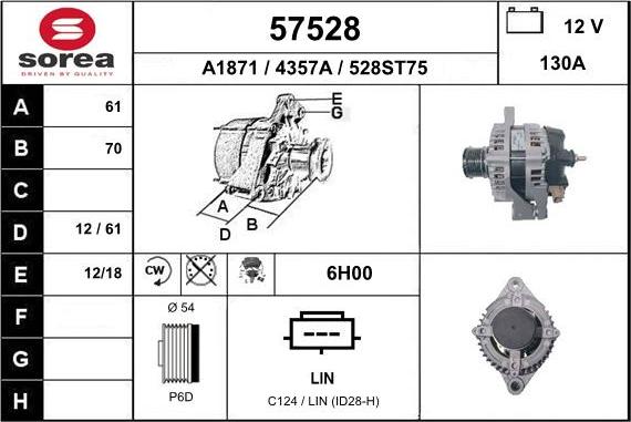 EAI 57528 - Генератор autospares.lv