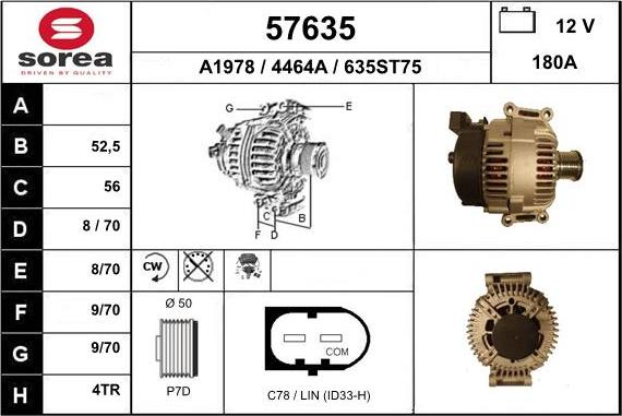 EAI 57635 - Генератор autospares.lv