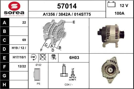 EAI 57014 - Генератор autospares.lv