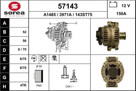 EAI 57143 - Генератор autospares.lv