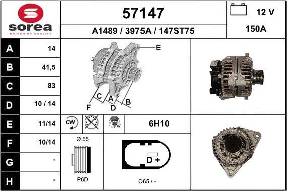 EAI 57147 - Генератор autospares.lv