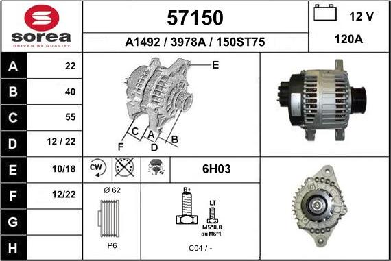 EAI 57150 - Генератор autospares.lv