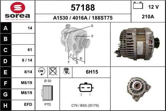 EAI 57188 - Генератор autospares.lv