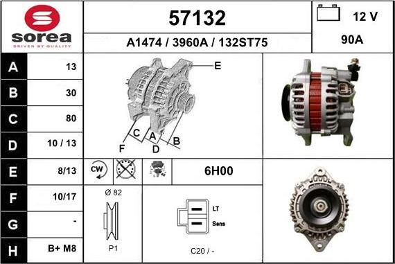 EAI 57132 - Генератор autospares.lv