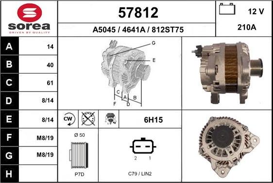 EAI 57812 - Генератор autospares.lv