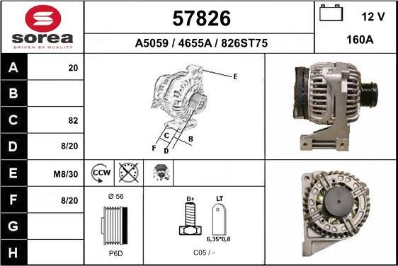 EAI 57826 - Генератор autospares.lv