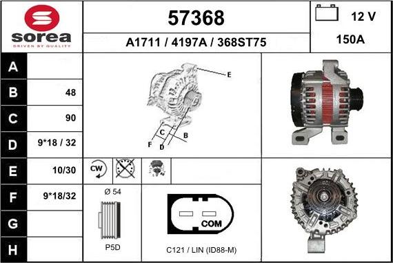 EAI 57368 - Генератор autospares.lv