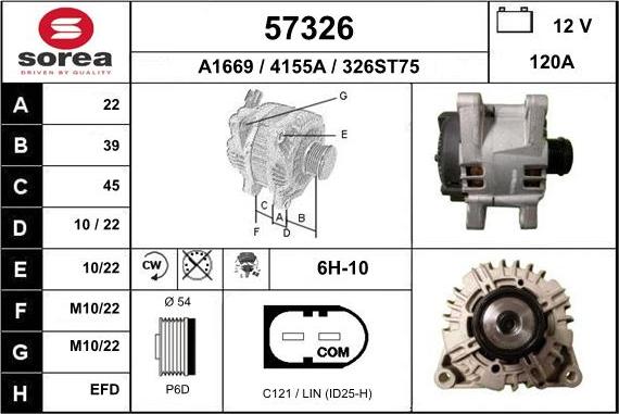 EAI 57326 - Генератор autospares.lv