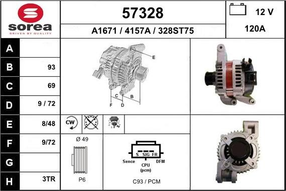 EAI 57328 - Генератор autospares.lv