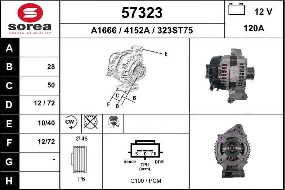 EAI 57323 - Генератор autospares.lv