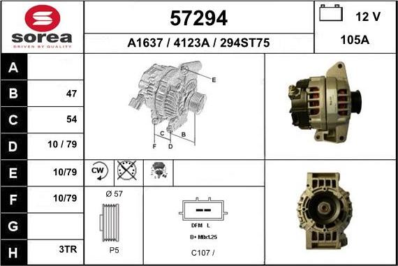 EAI 57294 - Генератор autospares.lv