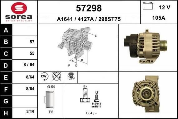 EAI 57298 - Генератор autospares.lv