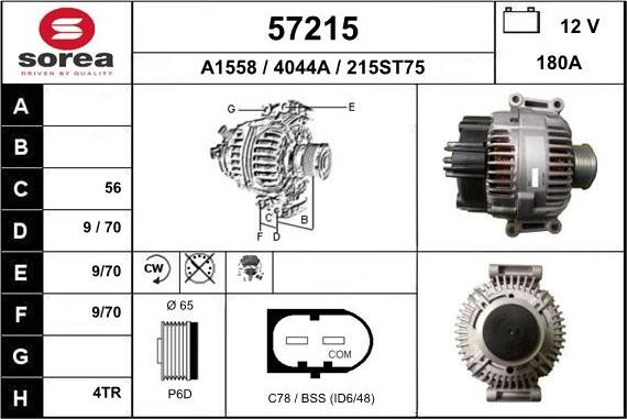 EAI 57215 - Генератор autospares.lv