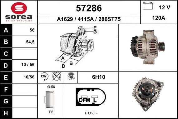 EAI 57286 - Генератор autospares.lv