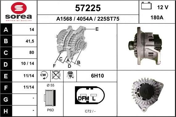 EAI 57225 - Генератор autospares.lv