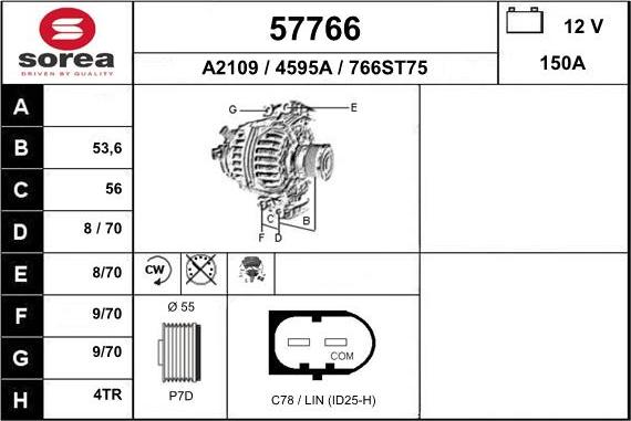 EAI 57766 - Генератор autospares.lv