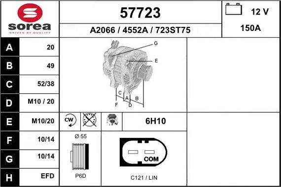 EAI 57723 - Генератор autospares.lv