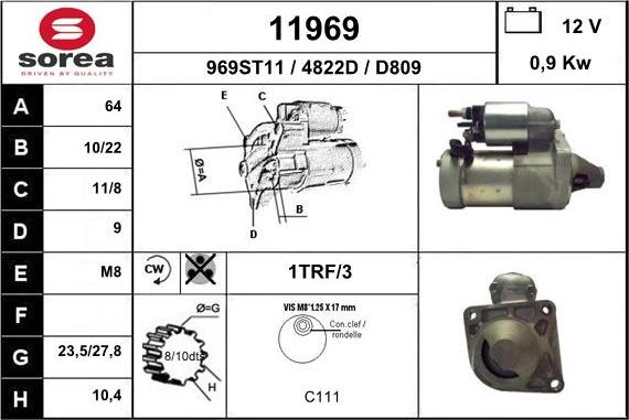 EAI 11969 - Стартер autospares.lv