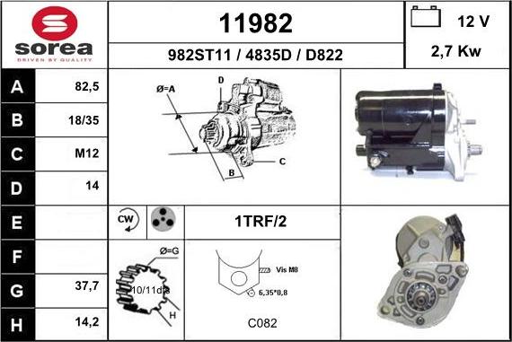 EAI 11982 - Стартер autospares.lv