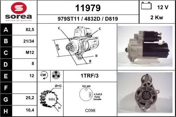 EAI 11979 - Стартер autospares.lv