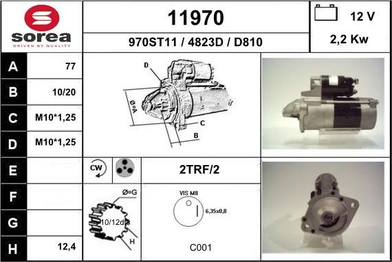 EAI 11970 - Стартер autospares.lv