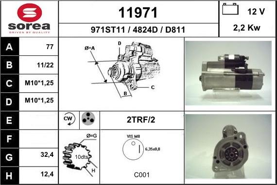 EAI 11971 - Стартер autospares.lv