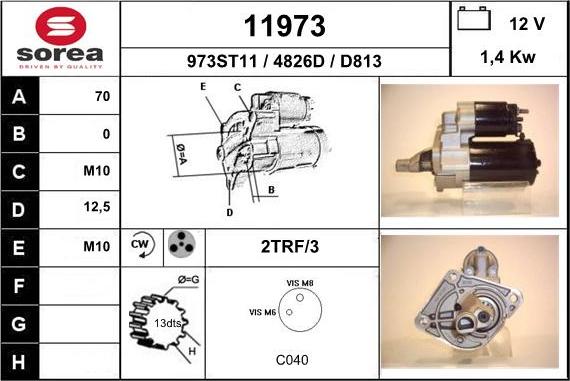 EAI 11973 - Стартер autospares.lv