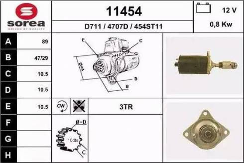 EAI 11454 - Стартер autospares.lv