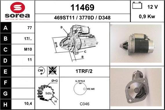 EAI 11469 - Стартер autospares.lv