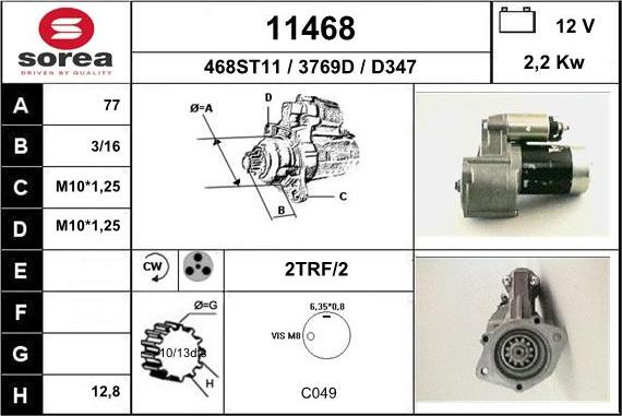 EAI 11468 - Стартер autospares.lv