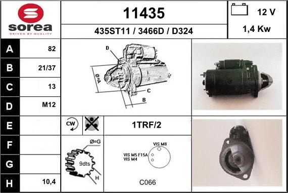 EAI 11435 - Стартер autospares.lv