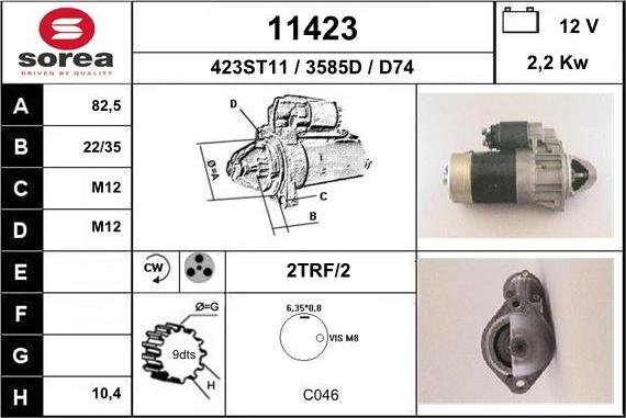 EAI 11423 - Стартер autospares.lv